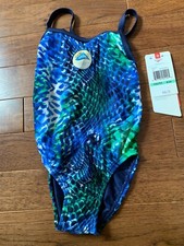 Speedo Training Racing Flyback Swim suit Youth Girl's 8/24 NEW with Tags 66