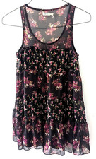 Urban Outfitters Kimchi Blue semi-sheer floral sleeveless tank dress women's XS