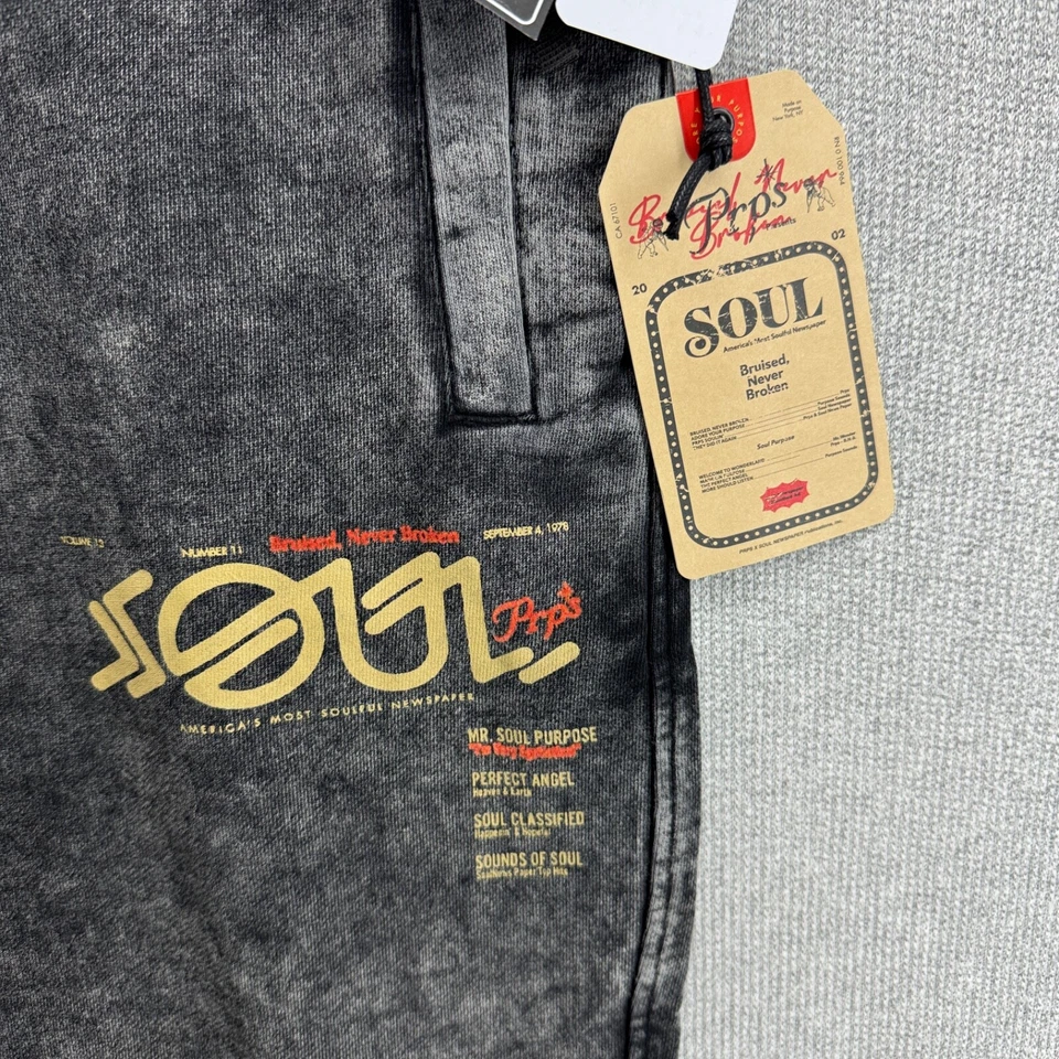 Pantalones Cortos PRPS Para Hombre XL Gris Prenda Teñida Soul R&B 100% Algodón Terry Cordón Nuevos con Etiquetas Foto 3 de 4