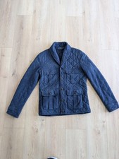 Polo Ralph Lauren Blue Quilted Cotton Terry Shawl Collar Cardigan Mens Medium