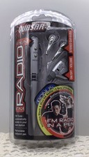 New QUASAR FM radio Ballpoint Pen with Stereo Earbuds QP3 NEW sealed