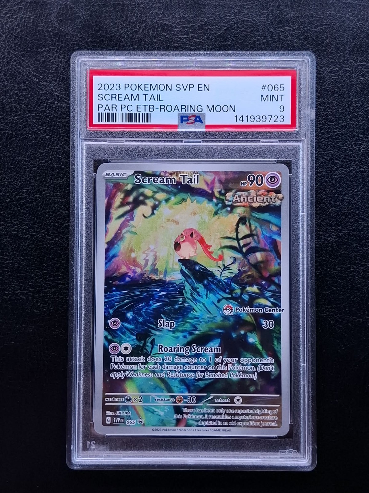 Pokemon Center Exclusive Scream Tail 065 Svp PSA9