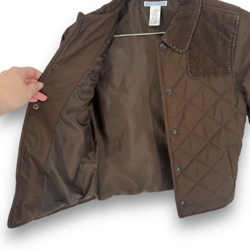Janie and Jack Chocolate Brown Quilted Chore Barn Jacket Kids Size 4-5 Casual - Picture 9 of 9