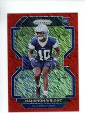 NAHSHON WRIGHT 2021 PANINI PRIZM RED SHIMMER ROOKIE /35 #438 DALLAS COWBOYS