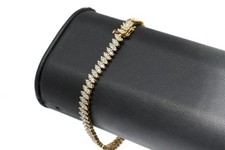 Stunning 9ct Gold and Diamond Tennis Bracelet * Total Weight Approximately 1ct