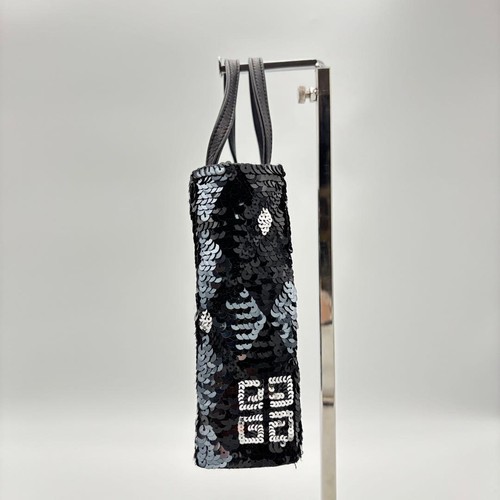 Givenchy Sequin Black Leather Handbag, Authentic, Excellent Condition Japan - 第 4/8 張圖片