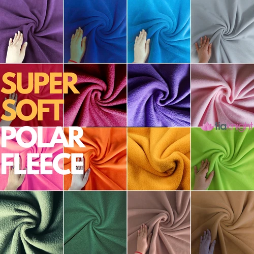 Super Soft Polar Fleece Anti Pill Soft Washable Blanket Fabric- Solid Colours