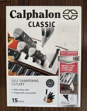 Calphalon Classic 15 Piece Self-Sharpening Cutlery Knife Block Set - Brand New