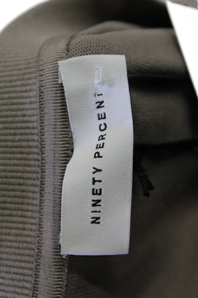 Camiseta cropped noventa por cento feminina gola redonda manga comprida cinza tamanho M - Imagem 4 de 4