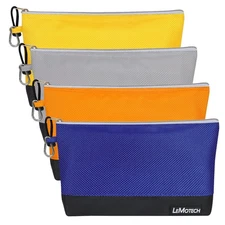 Tool Pouches with Zipper Stand-Up Small Tool Bag Water Resistant Utility Tool...