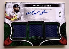 Topps Tier One Talent Autographs Marcell Ozuna Auto Green Foil /49 Braves 2025