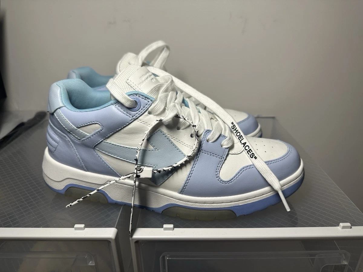 Off-White Out of Office White Light Blue Suede for sale | eBay