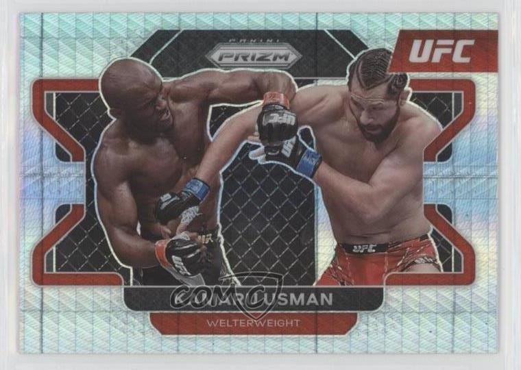 2022 Panini Prizm UFC Hyper Prizm Kamaru Usman #54 0b5q