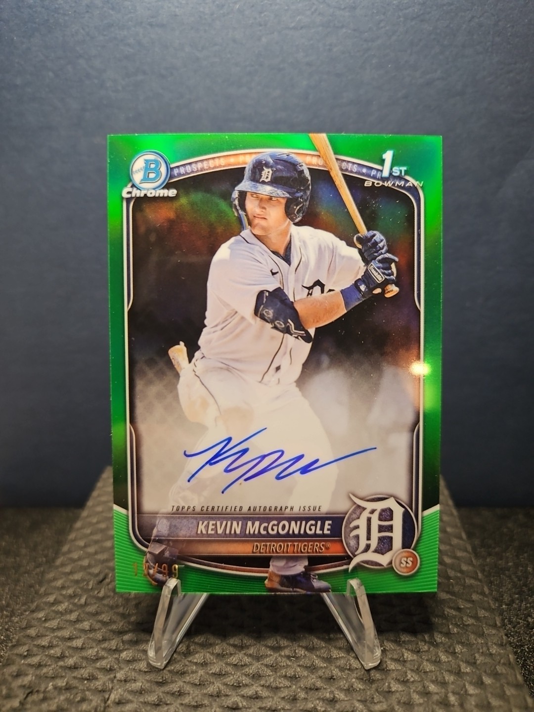 2025 Bowman Chrome Kevin McGonigle True Green AUTO /99 CPA-KM