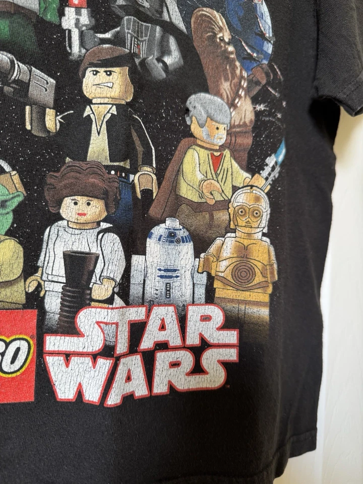 Camiseta Promocional Lego Star Wars Darth Vader Yoda R2D2 & More Youth S-M 2009 De Colección Foto 3 de 4