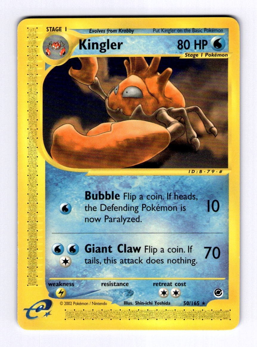 Kingler (50) Expedition #050 (2002) Rare NM Pokemon