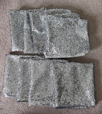 Set of 8 Silver Sequin Throw Pillow Covers 17  X 17  