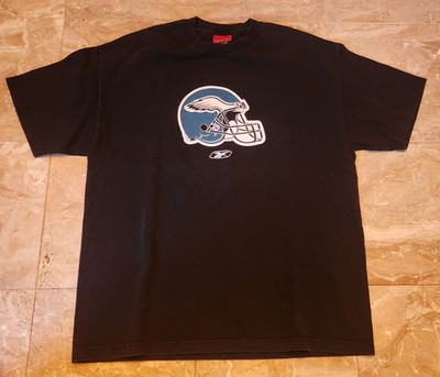 Vtg Reebok NFL Philadelpha Eagles T Shirt Helmet Logo Large