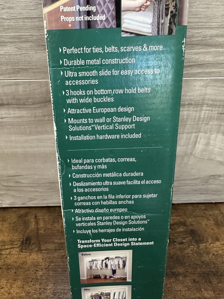 Corbata y cinturón deslizante de metal Stanley vintage nuevo en caja envío gratuito Foto 2 de 3