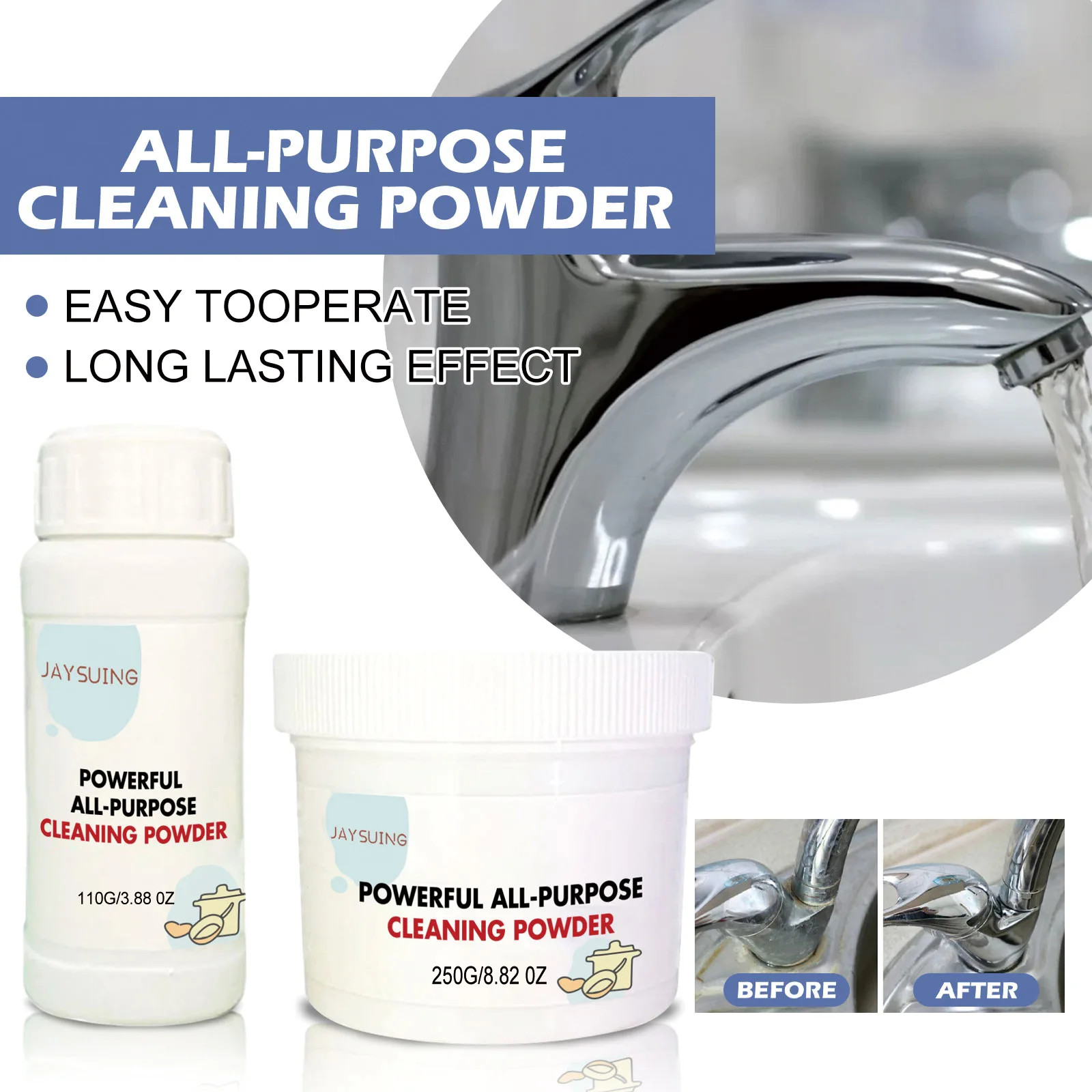 250g Multi-function Powerful Cleaning Powder of Kitchen Heavy Oil Stains 