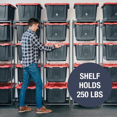 CleverMade Tote Tower Single 5-Tier Heavy-Duty Steel Storage Rack