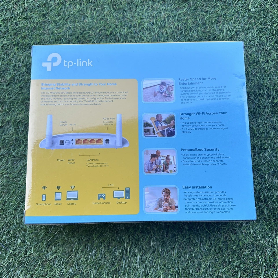 TP-Link TD-W9970 300Mbps Wireless N VDSL/ADSL Modem Router - 4 Ports - UK Plug - Image 2 of 2