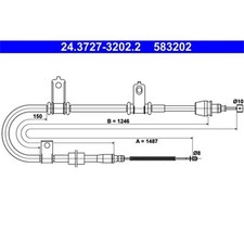 ATE Handbremsseil hinten für Kia Picanto