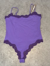 Skims Fits Everybody Lace Cami Bodysuit XL Ultra Violet Multi