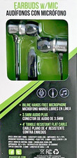 NWT Earbuds With Microphone Wired In-Ear Headphones 3.5mm New Pack Of 2