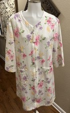 Ladies  Miss Elaine  NWOT Short Floral House Robe Sz Small See Measurements 