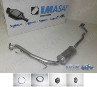 Imasaf Auspuff Mitteltopf + Anbauteile FüR Honda Jazz 1.2 + 1.4 2002-