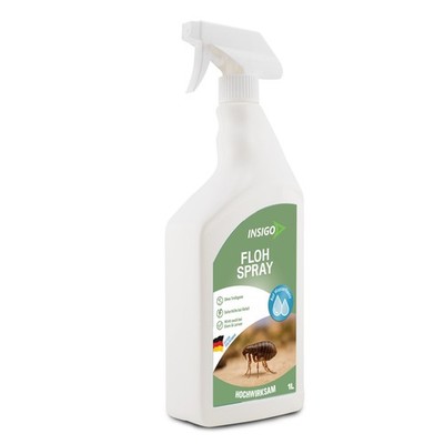 I NSIGO BS 1L Floh-Abwehr-Spray Mittel Anti Schutz Floh Tierflöhe