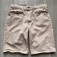 Vintage Levis 550 Relaxed Fit Shorts Mens 34 Light Tan Orange Tab Made in USA
