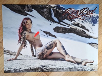 Ria Red Poster A2 Erotik Darstellerin 2x gefaltet 