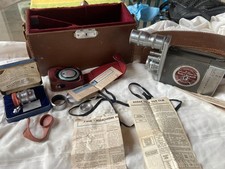 BELL  HOWELL 1950s MID CENTURY FILMO 16MM MOVIE CAMERA  WOLLENSAK CINE LENSES