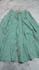 Boden Womens US 8 Rich Emerald Fine Stripe Full Poplin Maxi Skirt NWT