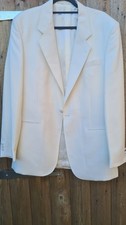 FAB VINTAGE MENS CREAM JAMES BARRY DINNER JACKET TUX CRUISE CHRISTMAS 42" LONG