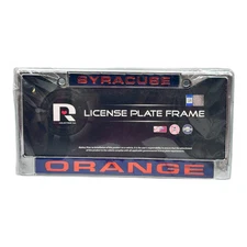 Syracuse University Orange Metal License Plate Frame Tag Cover Laser Cut NEW