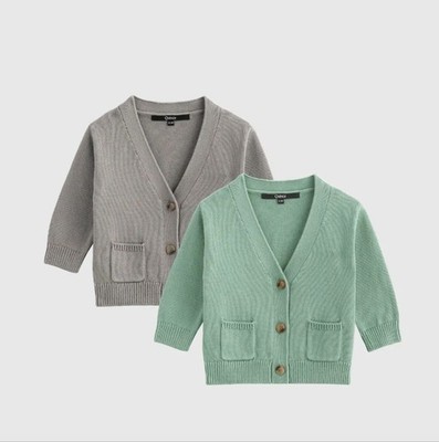 Quince 100% Organic Cotton Oversized V-Neck Cardigan, Size 8
