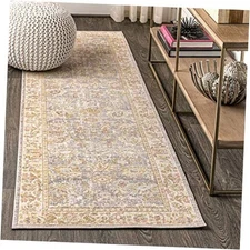  Alba Modern Faded Peshawar Gray/Ivory Runner Rug, 2x8, Transitional, 