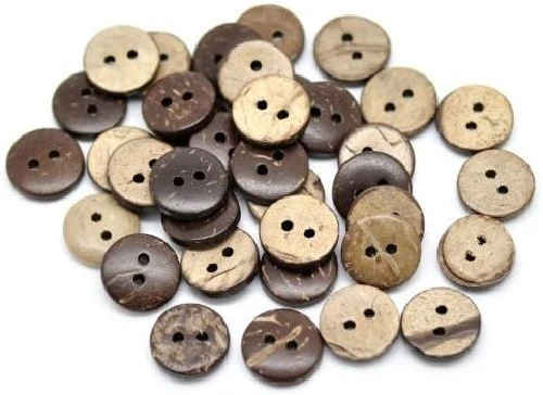 200PC Brown Coconut Shell Buttons 2 Hole Scrapbooking Sewing Buttons 13mm (1/2 I - Image 4 of 4