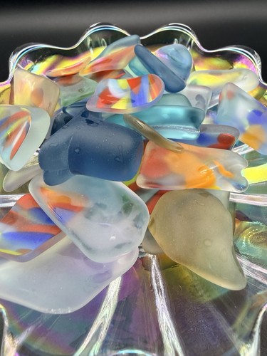 Mixed Color Tumbled Sea Glass Art Supplies Jewelry Making Crafting 8 Ounces