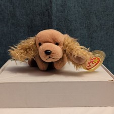   Ty Beanie Baby Spunky Cocker Spaniel Dog 1997 Red Star Tag Mint 008421041848