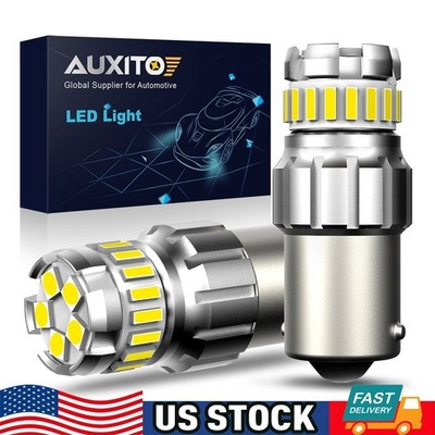 2x AUXITO 1156 LED Reverse Light Canbus Backup Bulb 6500K White Parking Lamp E