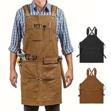 Thickened Canvas Apron Waterproof Cleaning Woodworking Mechanic Gardening