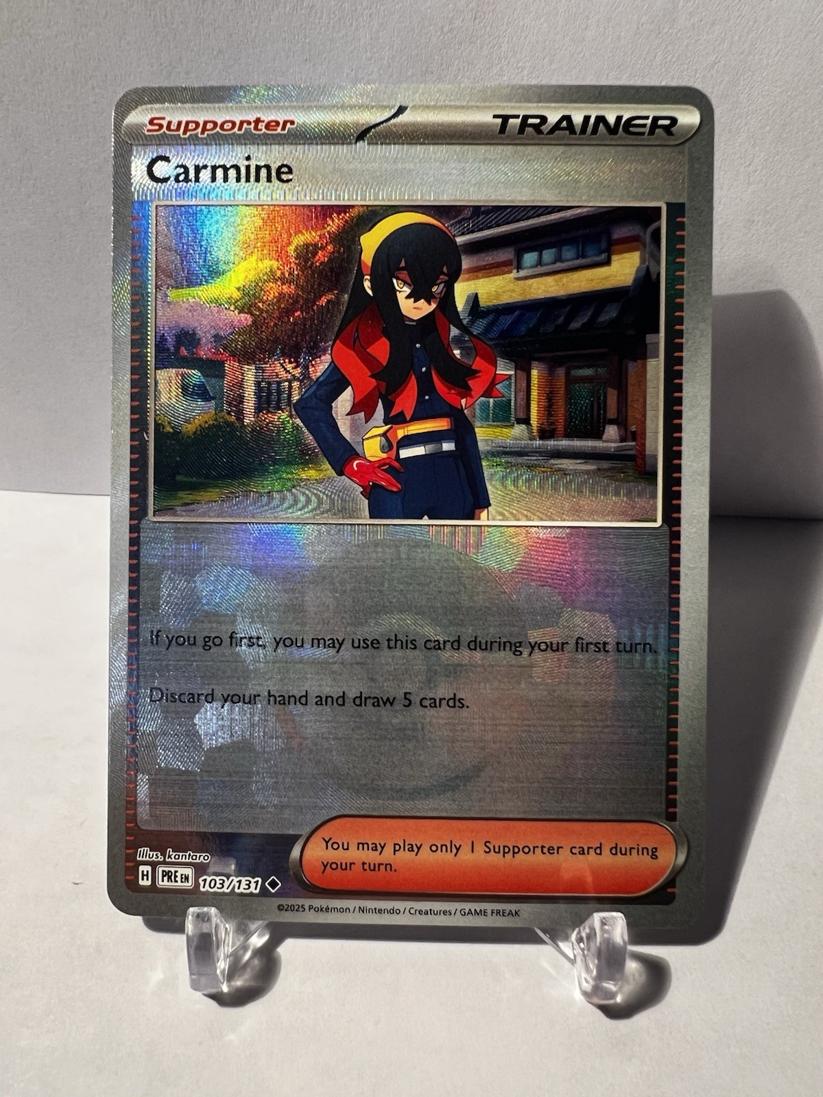 Carmine Poke Ball Reverse Holo 103/131 Pokémon Prismatic Evolutions NM
