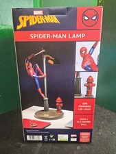 Spider Man 3D Figure Table Lamp Dimmable Led Usb Power Marvel 12.5" Streetlight