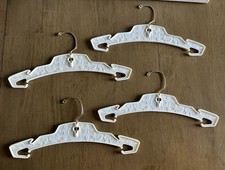 Vintage Baby White Plastic Child's Clothes Hangers Clowns Set of 4 Hong Kong