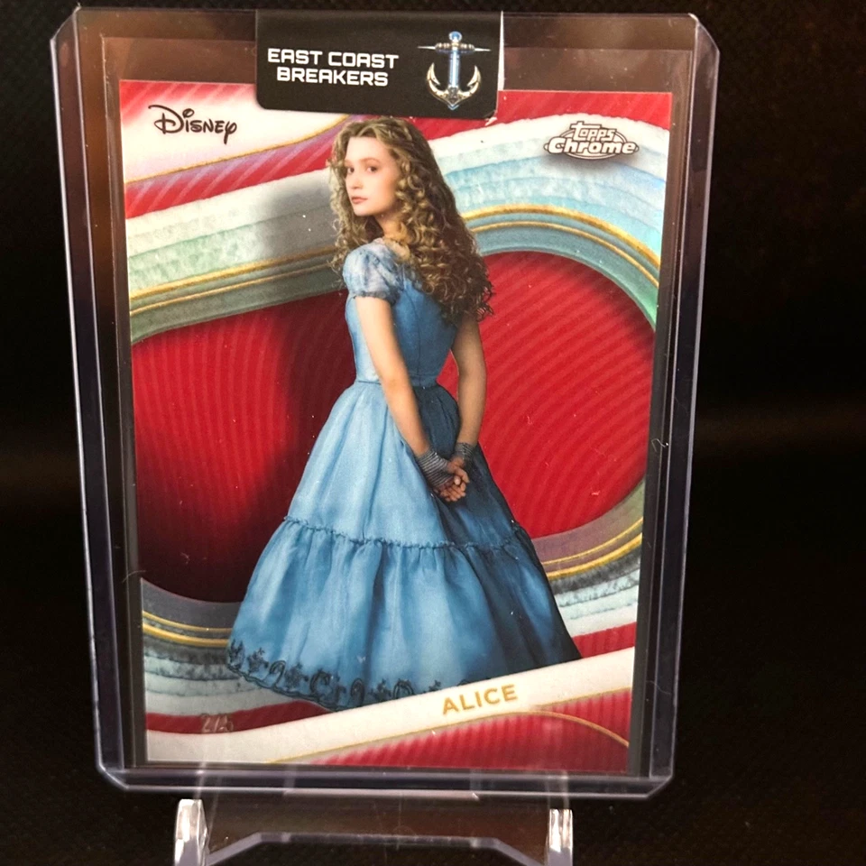 Alice Live Action #175 True Red Refractor 2/5 - 2025 Topps Chrome Disney SSP - Image 2 of 4