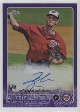 2015 Topps Chrome Rookie Auto Purple Refractor 130/250 AJ Cole #AR-AC Auto 0wq
